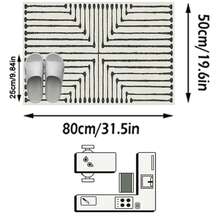1pc Rug/Carpet/Area Rug/Bath Mat/Bath Rug/Door Mat/Runners/Runner Rug, Nordic Modern Creative - Abstract Geometric Rhombus Pattern Hallway Long Carpet, Bathroom, Kitchen, Entryway, Corridor, Bedside, Living Room, Bedroom Etc. + Soft Washable Rug, Home Decor - Multicolor - View 17