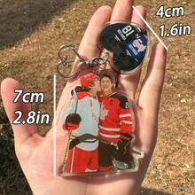 Heated Rivalry Keychain, Film Merchandise, Heart-Shaped Keychain, Bag Charm, Car Charm, Collectible, Hanging Decoration, Birthday Gift, Party Gift - Multicolor - View 6