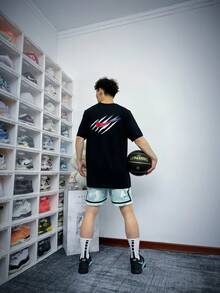 Nike Ja Morant Comfortable Soft Knit Fashionable Short Sleeve T-Shirt, Black - Black - View 8