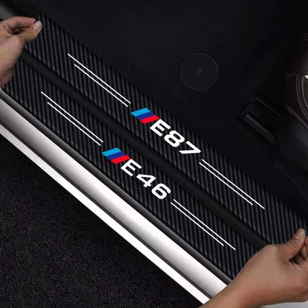 Kohlefaser Auto Türschwellen Schutzaufkleber für BMW E46 E87 E36 E60