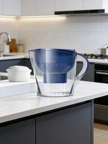 Transparent Water Filter Pitcher, Kitchen Household Water Purifier Pitcher, Fits Universal Filter Cartridges To Remove Limescale - White - View 12