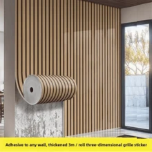 1 Roll Thick 3D Grid Self-Adhesive Wall Panels, PVC Waterproof And Oil-Resistant Sticker, Non-Sticky Contact Paper, Easy To Remove, Vinyl Wrapped Thick 3D Grid Wallpaper, Textured Wall Decor, Home Improvement, Paint And Wallpaper For Wall Decoration, Bedroom Decor Wall Paper Wall Stickers - Ginger - View 13