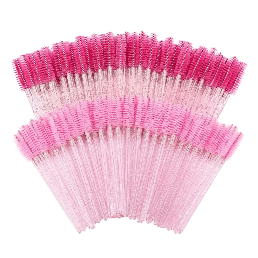 200 Disposable Eyelash Brush Mascara Wands Spoolies For Eye Lashes Extension Eyebrow Purple Pink Tbestmax - Multicolor - View 1