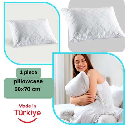6-Pack Zippered Quilted Pillow Protectors – 100% Cotton – Easy Care – MADE IN TURKEY