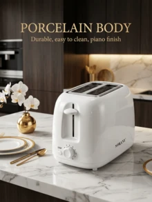 SOKANY 2pcs Electric Toaster, Extra Wide Slots, Stainless Steel, 6 Shade Settings, 700W, Compact Design, Removable Crumb Tray And Cancel Button, Auto-Eject, Easy Clean, Suitable For Dorm, Home And Apartment, Toast Bread, Bagels, Waffles, White - EU E Type Plug(220-240V) - View 9