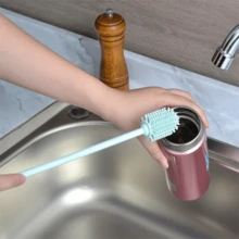 2pcs Silicone Long Handle Cup Brush, Bottle Cleaning Brush, Multi-Functional Kitchen Cleaning Brush Cup Crevices - 2 Pieces, Multiple Colors - View 6