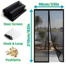 Magnetic Screen Door - Seamless Self-Sealing Design, Strong Insect Proof, Child & Pet Friendly, Easy Hands-Free Entry And Exit - Black - View 18