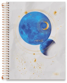 University Notebook Hardcover 1 Or 10 Subjects Infinity Planets Metallic - Đường xoắn ốc Đại học - Xem 15