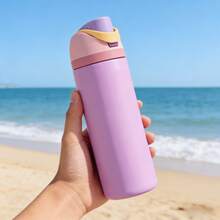 24oz/32oz Travel-Sized Water Bottle With Handle And Flip-Top Straw - Fits In Cup Holder, Leak-Proof And Insulated - Reusable, Made Of Stainless Steel - Cartoon Design - A Perfect Gift For Both Men And Women. - Multicolor - View 34