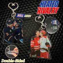 Heated Rivalry Keychain, Film Merchandise, Heart-Shaped Keychain, Bag Charm, Car Charm, Collectible, Hanging Decoration, Birthday Gift, Party Gift - Multicolor - View 2