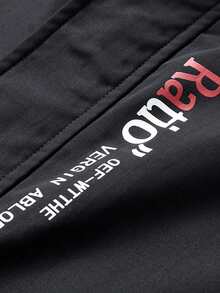 Oversized Windbreaker Jacket Men Spring Autumn Long Loose Casual Outerwear 2024 New Unisex Hooded Parka - Black - View 4