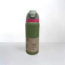 Owal-A 32盎司不锈钢保温水瓶 - 防漏运动水瓶，配备双功能吸嘴、翻盖吸管和宽口设计，可保温24小时，适合健身、旅行和日常使用。 - 彩色 - 查看 14