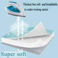 1pc Blue Artistic Leaf Pattern Ironing Board Cover | Made Of Polyester, Heat Resistant, Elastic Edges, Easy To Install, Machine Washable, Fits Most Ironing Board Sizes, Cover Only - Blue - View 8