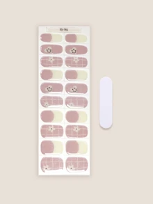 固化凝胶美甲贴，透明底胶，20片装，需使用UV灯固化，沙龙品质，持久耐用，ES20跨境批发代发货红皮书同款美甲贴纸，指尖美甲用品。 - 彩色 - 查看 3