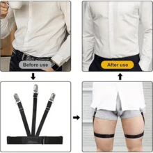 1pc/2pcs/4pcs Shirt Stays, Unisex Shirt Garters For Keeping Shirt Tucked In, Adjustable Shirt Holders - Multicolor - View 8
