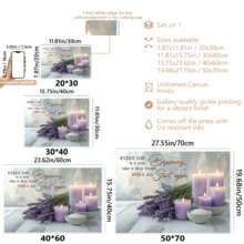 1 pieza Decoración de arte de estilo morado lavanda para pared de baño, pintura de decoración del hogar moderna adecuada para sala de estar, dormitorio, baño, habitación de niña, arte de pared con cita inspiradora - Multicolor - Ver 9