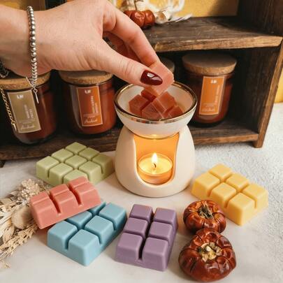 Soy Wax Scented Candle (3 Ounces), With 8 Different Fragrances (Cranberry, Lavender, Jasmine, Lemon, Vanilla, Rose, Wind Chime, Grapefruit), Suitable For Melting In A Candle Heater. Wax Block Gift Box, Fresher Air, Creates An Atmosphere