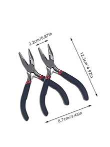 Black 12.5cm Long Pointed Nose Pliers, Anti-Slip Serrated Jaw, Built-In Spring Return, Smooth Opening And Closing Without Jamming, Essential Tool For Handmade Creators, Suitable For Beading DIY, Earring And Bracelet Assembly, Metal Wire Shaping And Various Small Handmade Modification And Creation - Black Pliers - View 10