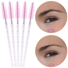 200 Disposable Eyelash Brush Mascara Wands Spoolies For Eye Lashes Extension Eyebrow Purple Pink Tbestmax - Multicolor - View 5