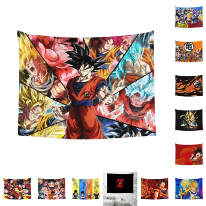 1 Piece Anime Character Tapestry, Suitable For Retro Wall Decoration In Living Rooms, Bedrooms, Etc., Super Saiyan Tapestry. Wall Decoration Tapestry.