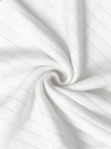 Men's Ribbed Airplane Collar Polo Knit Shirt, Short Sleeve, Summer Fashion - White - View 5