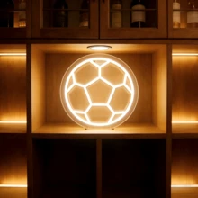 1pc Football Neon Light, Indoor Illuminated Light Panel, 5V With Switch Control Dimmable, USB Powered - Football - View 6