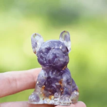 1pc Crystal French Bulldog Statue Decor - Resin Casting Crafted, Bulldog DIY Jewelry Decoration, Home, Yard, Aquarium Decor Stone, Garden Decor, Planter & Fish Tank Stone, Wishing Bottle Paint Stone, Christmas, Halloween, Pet Lover Exclusive, Best Holiday Gift - Crystal French Bulldog Statue Ornament - View 20