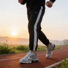 Nike Air Zoom Spiridon Cage 2 Men's Outdoor Running Shoes, Large Mesh Breathable Cushioned Stable Sneakers, Fashion Versatile Casual Wear, Durable Rubber Outsole, Stylish Colorway CJ1288-001 - Silvery White - View 1