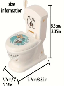 一套趣味射击马桶玩具，包含1个玩具、2个发射器和6个软塑料弹丸，是一款有趣的射击游戏，适合作为圣诞节或万圣节礼物。 - 藍色 - 查看 9