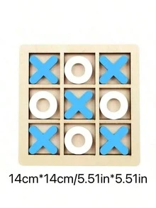 2025 New Arrival, 1pc Wooden XO Tic Tac Toe Game Set, Suitable For Gatherings, Parties - Birthday Gift, Gift, Easter Gift, Perfect Gift, Graduation Gift - Black and White - View 14