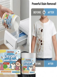 jakehoe Virus Laundry Stain Remover Powder, Instantly Deep Cleans All Fabrics, Professional Degreasing And Deodorizing, Keeps Your Clothes Always Fresh, Essential Wardrobe Care Essential, Super Concentrated High-Efficiency Formula! - Powdery - View 10