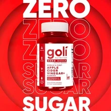 Goli® No Sugar Alcohols Zero Sugar Apple Cider Vinegar Gummy – Vitamin B12 Probiotics | 60 Count Vegan Keto Gluten-Free - Kẹo dẻo giấm táo không đường - Xem 1