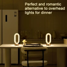 星月触摸感应灯，三色床头水晶灯，可爱氛围LED床头灯，适用于卧室、客厅、办公室、餐厅、户外露营假期 - 情人节快乐 - 多色光 - 查看 7