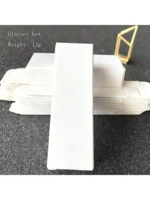 1pc Fashion Rhinestone Chain Leg Women's Small Square Frame Fashion Glasses, Runway And Street Style - Black - View 5