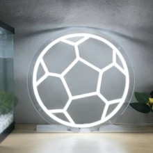 1pc Football Neon Light, Indoor Illuminated Light Panel, 5V With Switch Control Dimmable, USB Powered - Football - View 12