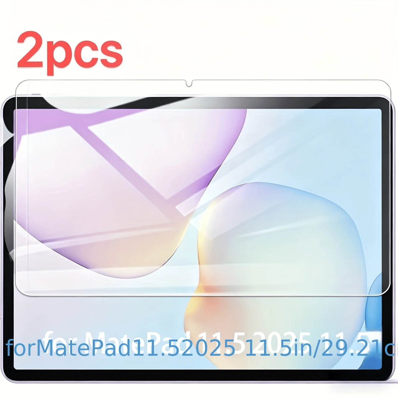 2 Packs Screen Protector For Huawei MatePad 11.5 2025/MatePad 11.5s, Transparent Tempered Glass High Sensitivity High Hardness Screen Protector, Tablet Accessory
