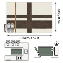 1pc Modern Minimalist Geometric Abstract Striped Rectangular Area Rug/Carpet/Bath Mat/Door Mat/Runner, Suitable For Bathroom, Kitchen, Entryway, Hallway, Bedside, Living Room, Bedroom, Soft And Washable For All Seasons - Multicolor - View 17
