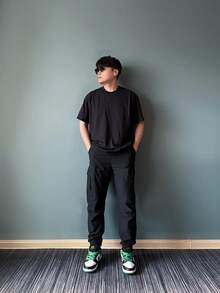 Nike Sportswear Premium Essentials Logo Crew Neck Short Sleeve T-Shirt, Black - Black - View 6