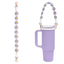 Bộ phụ kiện bình nước 2 món, gồm 1 vỏ bọc bình nước di động và 1 quai xách giả ngọc trai - Phù hợp với hầu hết các bình nước từ 8-40oz, làm bằng silicon, chống thấm nước, chống trượt, mềm mại và có thể gấp gọn, tái sử dụng, chịu nhiệt và chịu lạnh, người bạn đồng hành lý tưởng cho cốc cà phê. - Nhiều màu - Xem 3