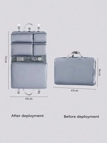 New Hanging Travel Clothes Folding Storage Bag, 7-In-1 Foldable Organizer Bag, Compartment Storage For Underwear Socks, Multi-Compartment Design For Easy Access, Portable Carry-On - Multicolor - View 12