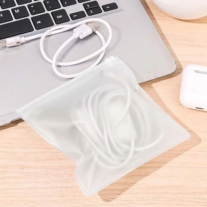 Portable Matte Data Cable Storage Bag, Cable Jewelry Packaging Bag, Travel Zipper Anti-Scratch Reusable Pouch,Beach,Summer,Vacation,Holiday,Travel Essential,Going Out Tops,Household Items