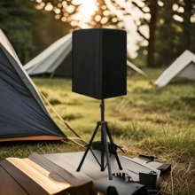 210D Oxford Cloth Black Speaker Cover - Waterproof And Dustproof, Compatible With Multiple Sizes, Suitable For Home Theater And Outdoor Sound Systems. Also Applicable To Outdoor Speakers And Garden/Patio Speaker Enclosures.,Beach,Summer,Vacation,Holiday,Travel Essential,Going Out Tops,Household Items - Black - View 17