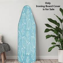 1pc Blue Artistic Leaf Pattern Ironing Board Cover | Made Of Polyester, Heat Resistant, Elastic Edges, Easy To Install, Machine Washable, Fits Most Ironing Board Sizes, Cover Only - Blue - View 5