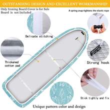 1pc Blue Artistic Leaf Pattern Ironing Board Cover | Made Of Polyester, Heat Resistant, Elastic Edges, Easy To Install, Machine Washable, Fits Most Ironing Board Sizes, Cover Only - Blue - View 7
