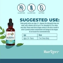 Mary Ruth's Chlorophyll Liquid Drops Clean Label Project Certified – Vegan Non-Diluted Mulberry Derived Minty Flavor 2 Fl Oz Ages 14+ Non-GMO - Chlorophyll Liquid Drops - View 4