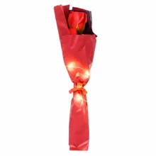 Ramo de Rosa Artificial con Luz LED - ROSA - Ver 4