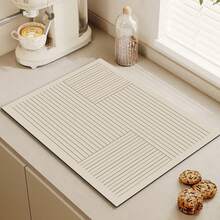 1pc Silica Gel Quick Dry Coffee Mat - Non-Slip, Super Absorbent Coffee Machine Mat, Durable Kitchen Counter Protector, Easy To Clean, Fashionable Coffee Bar Accessory, Dish Drying Mat, Heat Insulation Pad - Multicolor - View 13