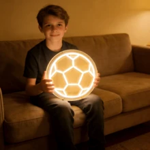 1pc Football Neon Light, Indoor Illuminated Light Panel, 5V With Switch Control Dimmable, USB Powered - Football - View 14