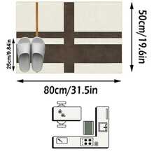 1pc Modern Minimalist Geometric Abstract Striped Rectangular Area Rug/Carpet/Bath Mat/Door Mat/Runner, Suitable For Bathroom, Kitchen, Entryway, Hallway, Bedside, Living Room, Bedroom, Soft And Washable For All Seasons - Multicolor - View 16
