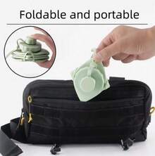1pc Silicone Collapsible Water Bottle, Large Capacity Portable Sports Water Cup, Retractable Travel Mug - 粉色 - 查看 2